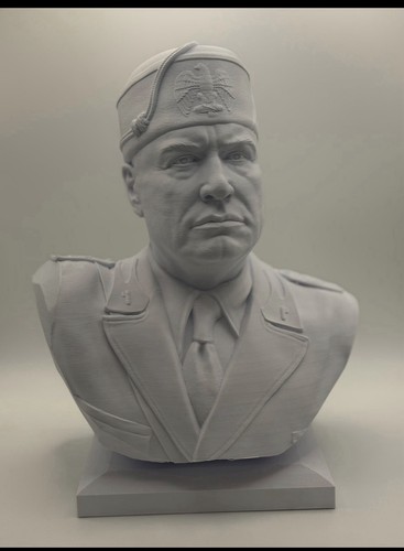 Busto benito mussolini - 3d,