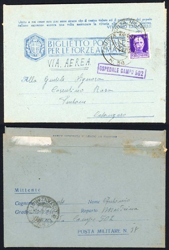 Foglio lettera prigioniero - lettera,